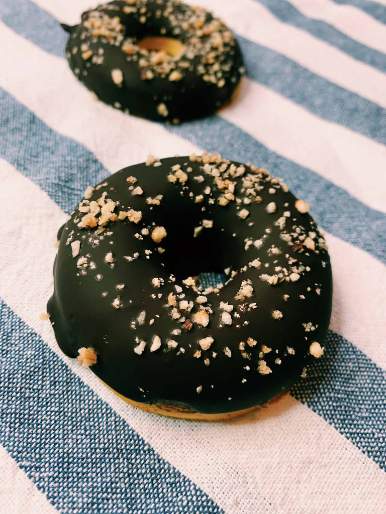Donuts de calabaza y chocolate
