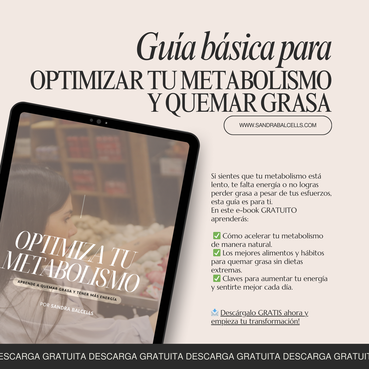 Optimiza tu metabolismo - eBook GRATUITO